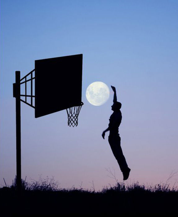 孤独篮球图片唯美图片